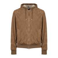 Geci Proleather Goatskin Suede Hooded Jacket Barbati