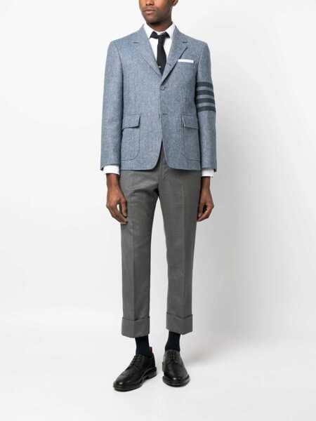 Sacouri Thom Browne Thom Browne Wool Single-Breasted Blazer BLUE Barbati (BM 14902189) 2