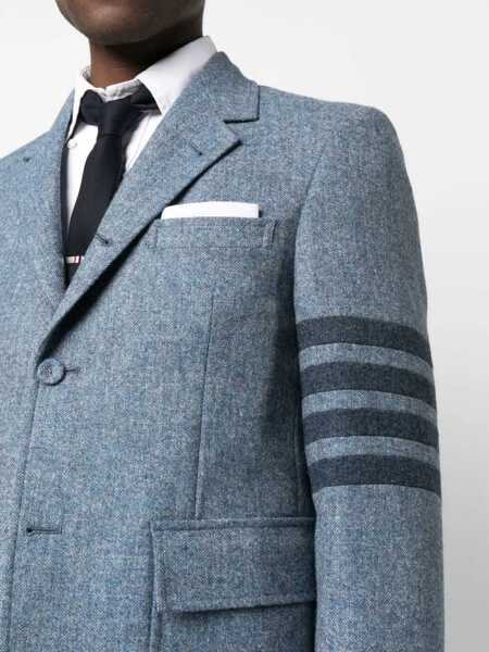 Sacouri Thom Browne Thom Browne Wool Single-Breasted Blazer BLUE Barbati (BM 14902189) 5