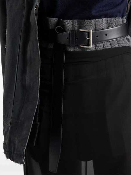 Fuste Prada Prada Georgette Midi Skirt Black Femei (BM 14903236) 4