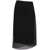 Prada Prada Georgette Midi Skirt Black
