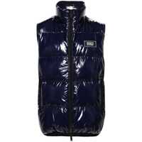 Geci de iarna Blue Sleeveless Down Jacket With Dsq2 Logo Patch In Polyamide Man Barbati