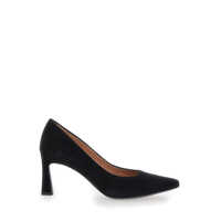 Pantofi cu toc Black Pumps With Geometric Heel In Suede Woman Femei