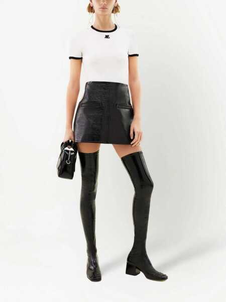 Tricouri COURRGES Logo T-Shirt HERITAGE WHITE/BLACK Femei (BM 14906872) 2