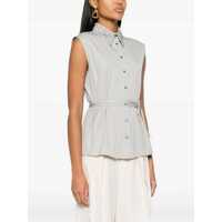 Camasi Fabiana Filippi Dama - Camasi Fabiana Filippi Sleeveless poplin shirt Gray Femei (BM 14907259) - B-mall.ro