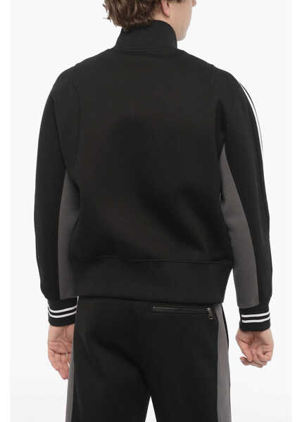 Bluze de trening Neil Barrett Two-Tone Neoprene Slim Fit Sweatshirt Black Barbati (BM 14908204) 2