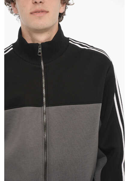 Bluze de trening Neil Barrett Two-Tone Neoprene Slim Fit Sweatshirt Black Barbati (BM 14908204) 3