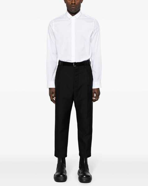 Camasi casual Neil Barrett Slim Fit Cut Out Bolt Shirt With Hidden Buttoning White Barbati (BM 14908252) 2