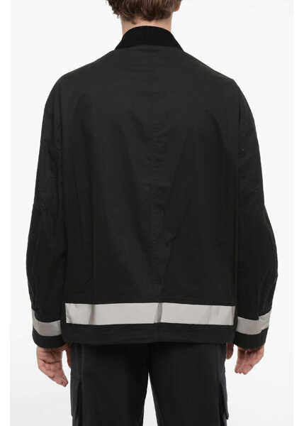 Jachete Neil Barrett Utility Jacket With Rib Collar Black Barbati (BM 14908408) 2