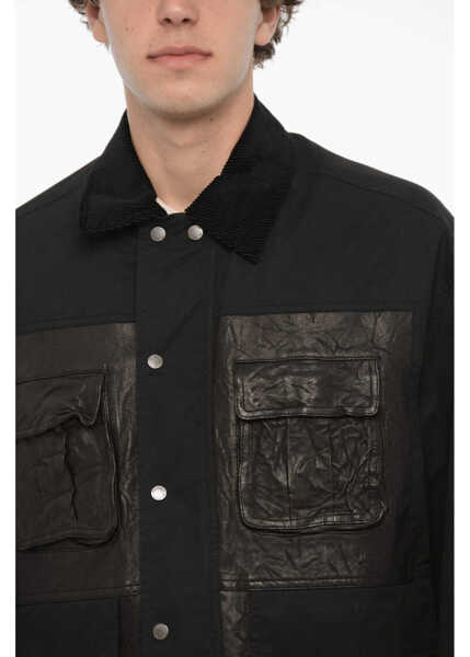 Jachete Neil Barrett Utility Jacket With Rib Collar Black Barbati (BM 14908408) 3