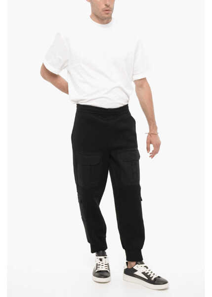 Pantaloni de trening Neil Barrett Neoprene Loose Fit Fireman Cargo Joggers Black Barbati (BM 14908417) 3