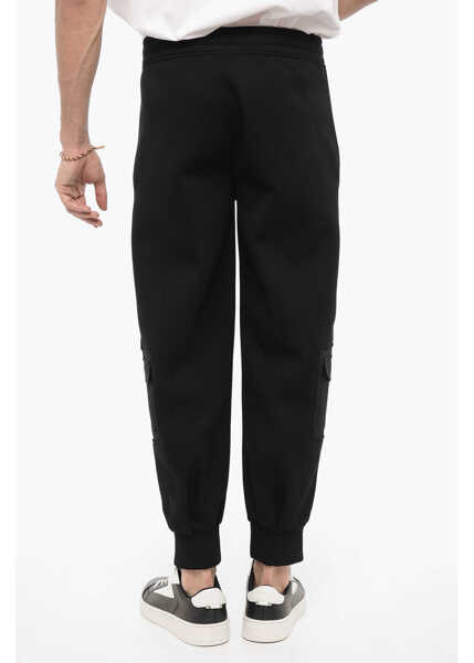 Pantaloni de trening Neil Barrett Neoprene Loose Fit Fireman Cargo Joggers Black Barbati (BM 14908417) 4