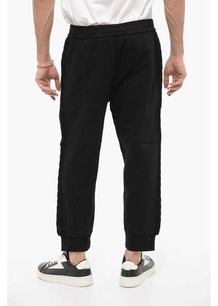 Pantaloni de trening Neil Barrett Solid Color Joggers With Wool Side Bands Black Barbati (BM 14908465) 2
