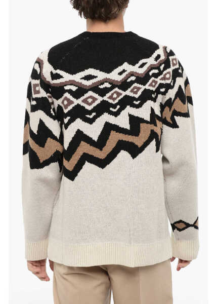 Pulovere Neil Barrett Wool Boxy Fit Crew-Neck Sweater Beige Barbati (BM 14908471) 2