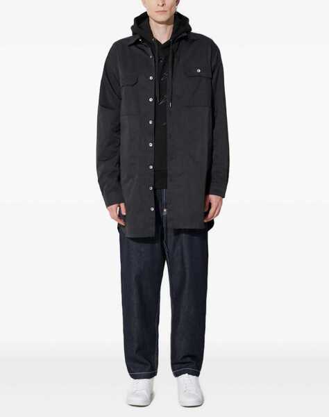 Bluze de trening Neil Barrett Easy Fit Hoodie With Velvet Thunderbolt Black Barbati (BM 14908615) 2
