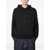 Neil Barrett Easy Fit Hoodie With Velvet Thunderbolt Black