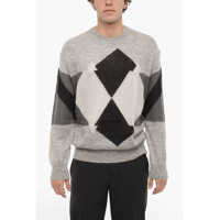 Pulovere Argyle Motif Crew-Neck Sweater Barbati