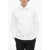 Neil Barrett Solid Color Gang Workwear Overshirt With Double Breast Pocke White