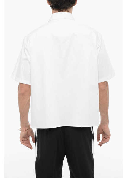 Camasi casual Neil Barrett Short Sleeved Boxy Fit Shirt With Double Breast Pocket White Barbati (BM 14908648) 2