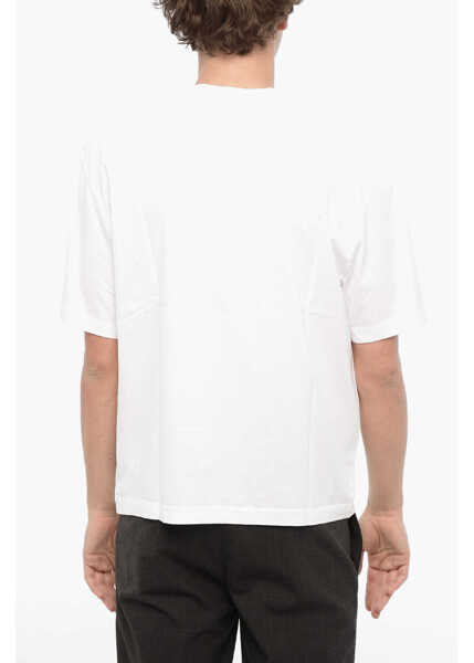 Tricouri Neil Barrett Slim Fit Rainbolt Crew-Neck T-Shirt White Barbati (BM 14908819) 2