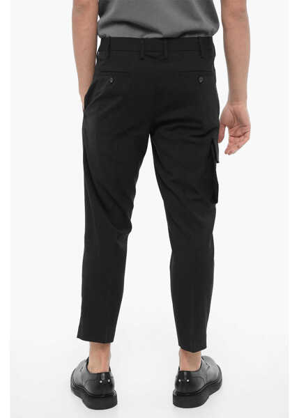 Pantaloni casual Neil Barrett Skinny Fit Cargo Pants With Belt Loops Black Barbati (BM 14908831) 2