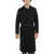 Neil Barrett Double Fabric Slim Fit Hybrid Trench With Belt Black