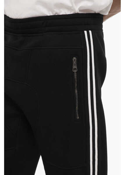 Pantaloni de trening Neil Barrett Neoprene Skinny Fit Biker Joggers With Contrasting Side Band Black Barbati (BM 14908837) 3