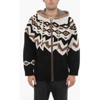 Pulovere Boxy Fit Wool Sweater With Hood Barbati