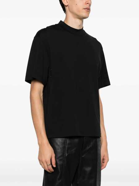 Tricouri Neil Barrett Slim Fit Crew-Neck T-Shirt With Studs Black Barbati (BM 14908870) 3