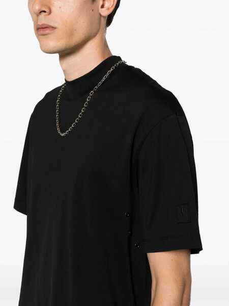 Tricouri Neil Barrett Slim Fit Crew-Neck T-Shirt With Studs Black Barbati (BM 14908870) 5
