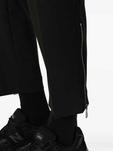 Pantaloni casual Neil Barrett Slim Fit Casual Pants With Ankle Zip Black Barbati (BM 14909104) 5