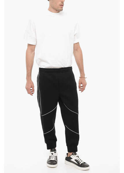 Pantaloni de trening Neil Barrett Neoprene Skinny Fit Modernist Joggers Black Barbati (BM 14909110) 4