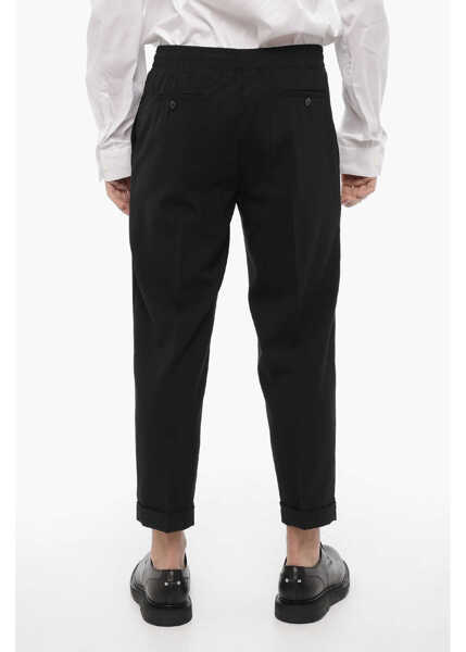 Pantaloni casual Neil Barrett Cuffed Hem Slim Fit Casual Pants Black Barbati (BM 14909119) 2