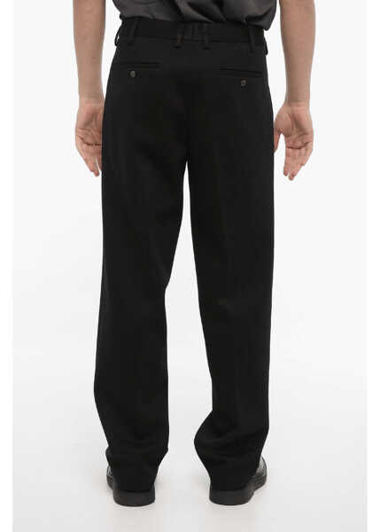 Pantaloni casual Neil Barrett Loose Fit Neoprene Pants With Belt Loops Black Barbati (BM 14909131) 2