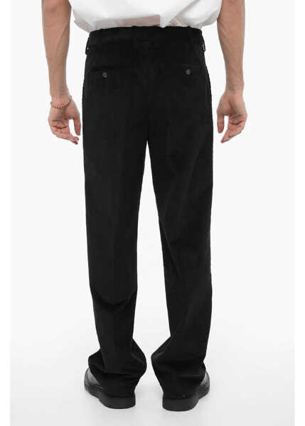 Pantaloni casual Neil Barrett Loose Fit Corduroy Pants Black Barbati (BM 14909146) 2