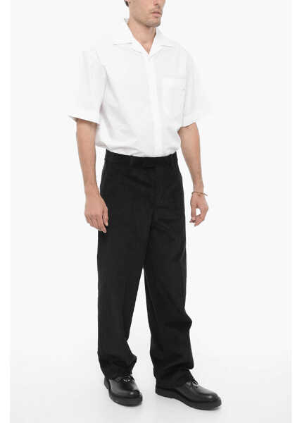 Pantaloni casual Neil Barrett Loose Fit Corduroy Pants Black Barbati (BM 14909146) 4