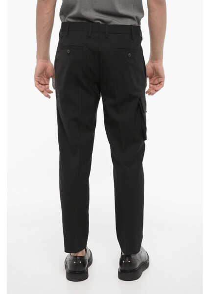 Pantaloni casual Neil Barrett Regular Waist Skinny Fit Cargo Pants Black Barbati (BM 14909305) 2