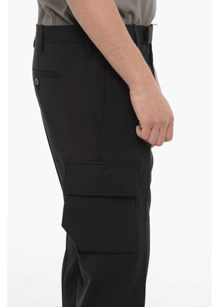 Pantaloni casual Neil Barrett Regular Waist Skinny Fit Cargo Pants Black Barbati (BM 14909305) 3