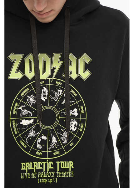 Bluze de trening Neil Barrett Fleeced Cotton Easy Fit Zod Ac Hoodie Black Barbati (BM 14909320) 3