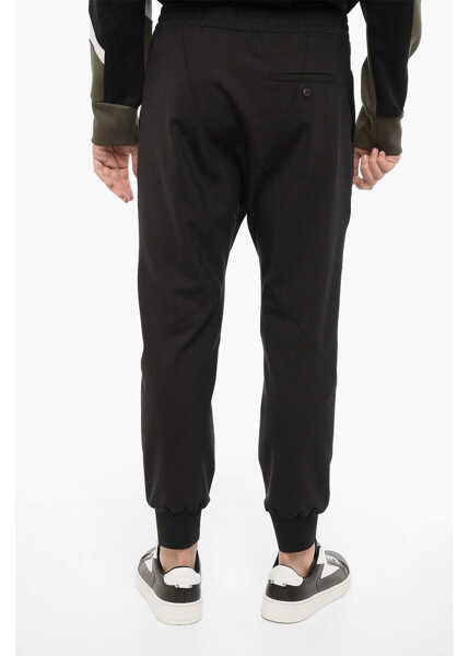 Pantaloni casual Neil Barrett Slouch Fit Charlie Pants Black Barbati (BM 14909332) 2