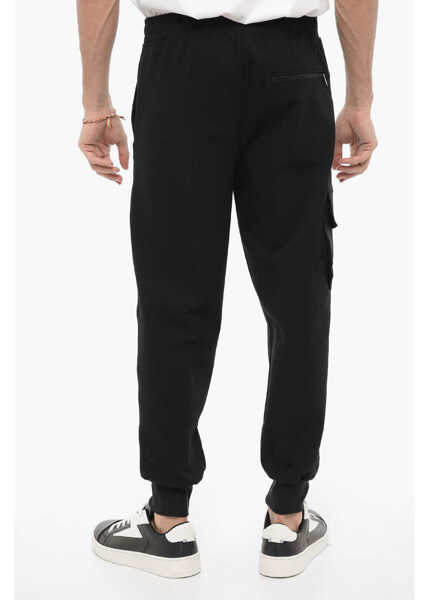 Pantaloni casual Neil Barrett Skinny Fit Cargo Pants With Drawstring Waist Black Barbati (BM 14909335) 2