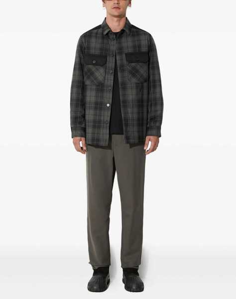 Jachete Neil Barrett Checked Padded Overshirt With Double Breast Pocket Black Barbati (BM 14909476) 2