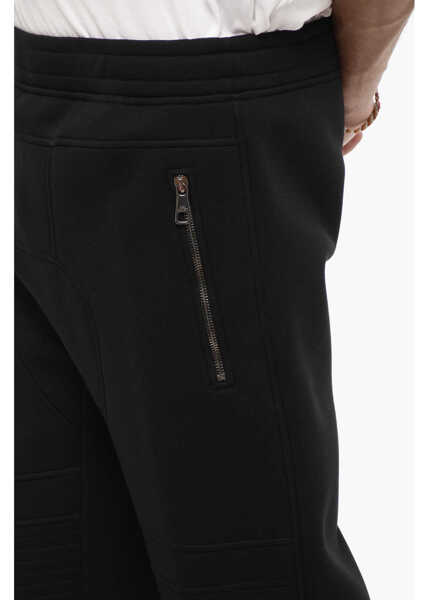 Pantaloni de trening Neil Barrett Neoprene Skinny Fit Biker Joggers Black Barbati (BM 14909503) 3