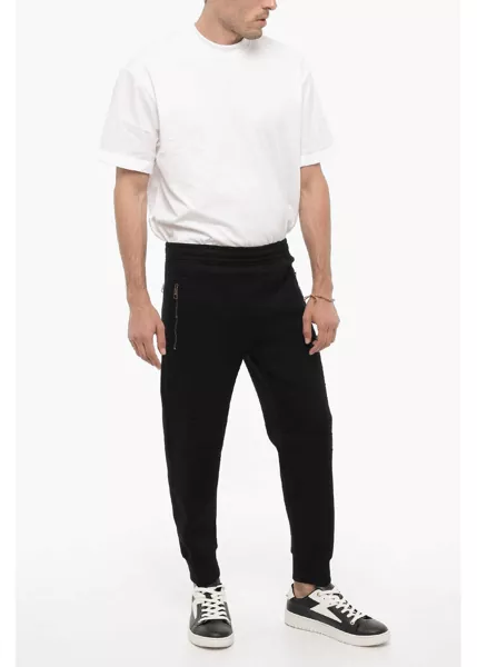 Pantaloni de trening Neil Barrett Neoprene Skinny Fit Biker Joggers Black Barbati (BM 14909503) 4