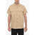Neil Barrett Short Sleeved Saharan Shirt With Double Breast Pocket Beige