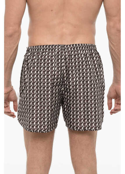 Sorturi de baie Neil Barrett All Over Thunderbolt Printed Swim Shorts Multicolor Barbati (BM 14909539) 2