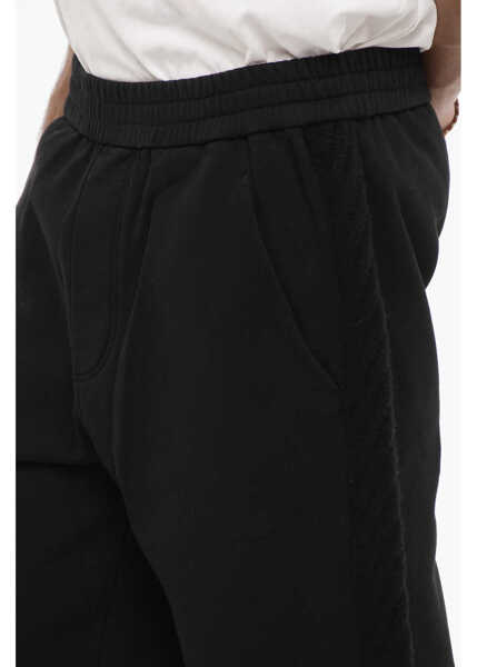 Pantaloni de trening Neil Barrett Solid Color Joggers With Wool Side Bands Black Barbati (BM 14911267) 3