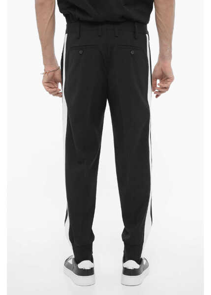 Pantaloni casual Neil Barrett Slim Fit Jack Piping Pants Black Barbati (BM 14912350) 2