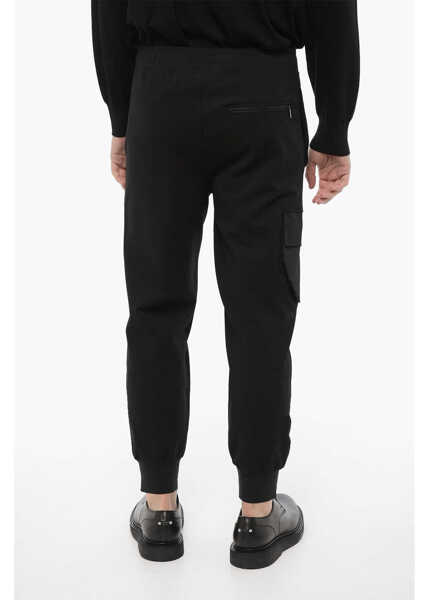 Pantaloni casual Neil Barrett Skinny Fit Cargo Pants With Drawstring Waist Black Barbati (BM 14912362) 2
