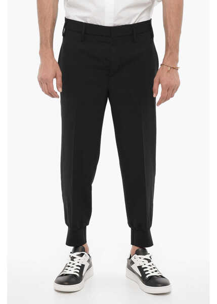 Pantaloni casual Neil Barrett Low Waisted Slim Fit Jack Pants Black Barbati (BM 14912377) 1